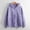 Purple, variant on Women's Hoodies Sweatshirts Women's Comfortable Solid Color Long Sleeve Coat Versatile Zipper Cardigan Casual Comfortable Loose Sweater White XS