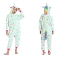thumbnail image 1 of Pijama de una pieza con dibujos de animales, disfraz de cosplay de Stitch, Kigurumi, unicornio, león, franela, ropa de dormir unisex para adultos y niños, 1 of 4