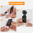thumbnail image 3 of Tignapoo Sunnylife 761V3 Magnetic Mounting Bracket with Removable Cold Shoe & 1/4" Adapter - Cat-Ear Design, 6 Strong Magnets, Soft Silicone Pads - Compatible with Osmo Pocket 3 (Blue), 3 of 7