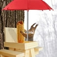 thumbnail image 3 of Bird Feeders Squirrel Feeder Table With Durable Wooden Design Umbrella Corn Cob Holder Sturdy Structure Thick Benches for Outdoor Feeding 1pc, 3 of 4