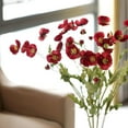 thumbnail image 2 of Efavormart 2 Bushes | 33" Long Stem Artificial Silk Poppy Flower Bouquet Spray - Red, 2 of 11