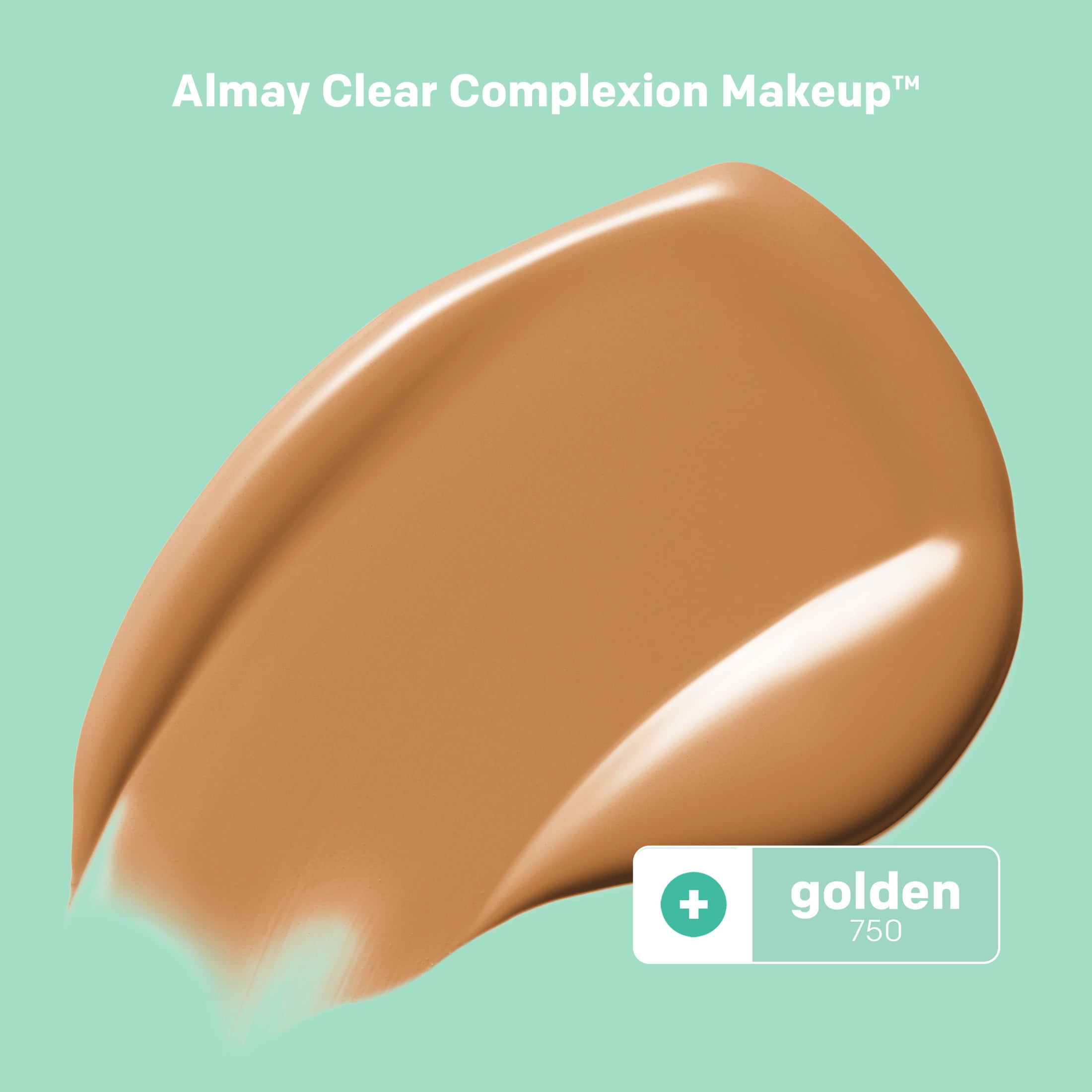Almay Clear Complexion Foundation Makeup, Hypoallergenic, 750 Golden, 1 fl oz
