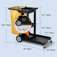 thumbnail image 6 of VEVOR Commercial Janitorial Trolley Cleaning Cart with PVC Bag for Housekeeping Office, 6 of 9
