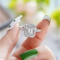 thumbnail image 4 of K-KED Pretty 925 Silver Rings Cubic Zirconia Women Engagement Delicate Jewelry Size 6-10-Style 8-8, 4 of 8