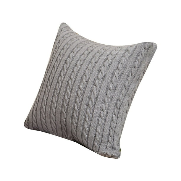 Funda De Almohada De Invierno, Funda De Almohada Tejida En Acrílico, 17,7 X 17,7, Funda De Almohada Decorativa, Funda De Cojín Para Sofá De Cafetería, Decoración Para El Hogar
