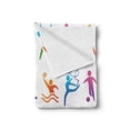 thumbnail image 2 of Sports Soft Flannel Fleece Throw Blanket, Sports with Stick Man Boxing Power Professional Players Wellbeing Theme, Cozy Plush for Indoor and Outdoor Use, 50" x 60", Multicolor, by Ambesonne, 2 of 5