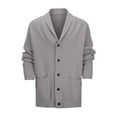 thumbnail image 3 of WELOIJEVBE Mens Sweaters Mens Shawl Collar Cardigan Sweaters Knit Textured Sweater Button Down Cardigans, 3 of 8