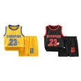 thumbnail image 1 of (2-Pack) Rinsvye Youth Basketball Shorts Set Sport Team Top Mesh Athletic Gym Wear Reversible Tank Performance Shirt Training Kits Sports Dress, 1 of 3