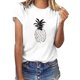 thumbnail image 1 of MHFRRA Camiseta de Manga Corta con Estampado de Cristal de Colores para Mujer, Informal, de Moda de Verano Blanco, 1 of 3
