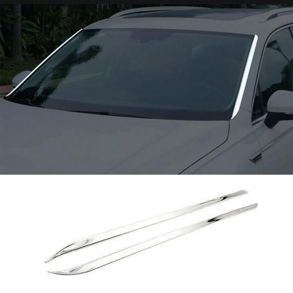 Front Windshield Strip Cover Decor for VW for Tiguan 2017-2021 Chrome Steel