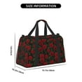 thumbnail image 3 of Rocae Rose Print Hand Travel Bag Travel Duffel Bag and Fitness Bag, Women's Waterproof Weekend Tote, Men's Travel and Fitness Essentials, 3 of 7