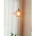 thumbnail image 4 of FSLiving Lampe Suspendue Portable Suspendue avec Cordon Dimmable 15 Pieds Finition Argentée Forme Nébuleuse Rétro Fait Main Lampe Acrylique Orange, Personnalisable - 1 Lumière, 4 of 9