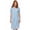 Blue, variant on Collections Etc Women's Floral Gingham Print Pocket Lounge Robe Lilac Small
