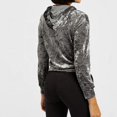 thumbnail image 4 of Sudadera con capucha adornada con logotipo personalizado de terciopelo triturado de manga larga de invierno para mujer oso de fresa Hogar, 4 of 6