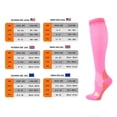 thumbnail image 3 of Women Compression Socks Varicose Vein Fatigue Relief Leg Sport Soccer Non-slip Outdoor Cycling Presure Elasticity Running Socks YS001-156-Pink XXL, 3 of 6