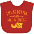 thumbnail image 3 of Inktastic Life's Better Mac & Cheese Boys or Girls Baby Bib, 3 of 4