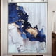 thumbnail image 2 of Cortina de ducha de tela moderna azul de lujo de 36 pulgadas RoomTalks, pintura de arte abstracto de mármol azul marino, cortina de ducha de baño pequeña, cortina de baño impermeable (36 pulgadas de ancho x 72 pulgadas de largo, azul) Vhermosa  WMZL-1006-5, 2 of 5