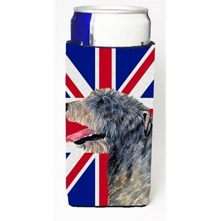

Irish Wolfhound With English Union Jack British Flag Michelob Ultra bottle sleeves For Slim Cans - 12 Oz.