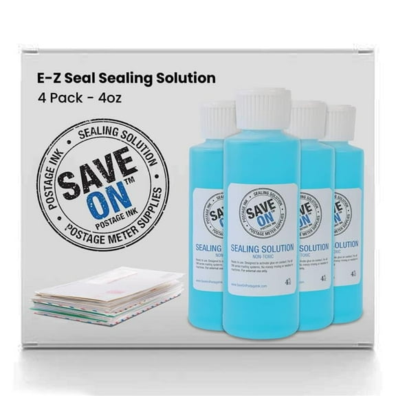 Pitney Bowes 601-9 Compatible E-Z Seal Sealing Solution (6 Pack - 4oz) - Envelope Sealer for DM Series Mailing System - Envelope Seal for Effortless Sealing
