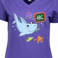 thumbnail image 4 of Inktastic Teacher Shark with School of Fish Women's V-Neck T-Shirt, 4 of 5