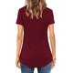 thumbnail image 4 of Pntutb Mujeres tops Sexy con cuello en V Cruz Collar Soild Camiseta de manga corta Blusa Pntutb Pntutb-6109, 4 of 7