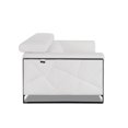 thumbnail image 4 of Titan Furnishings Modern Genuine Italian Leather Upholstered Sofa Set in White, 4 of 18