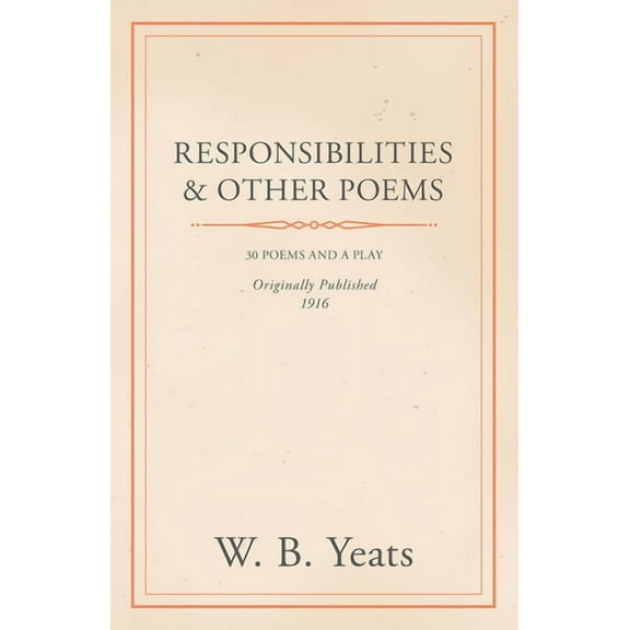 Responsibilities and Other Poems, (Paperback)