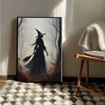 thumbnail image 2 of JFHCQJPK Witch in the Forest Halloween Print Wall Art Poster Witch Decor Vintage Print Dark College Wall Art Victorian Gothic Room Decor Canvas Wall Print8x12in Metal blackFramed, 2 of 8