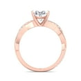 thumbnail image 3 of Kauai - Moissanite Oval Cut Lab Diamond PavÃ© Twist Band Engagement Ring, 3 of 3