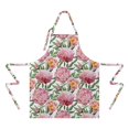 thumbnail image 2 of Pioneer Flower Floral Print Pattern Apron-Garden Aprons for Women with Pockets-Cotton Linen Waterproof Kitchen Cooking Gardening Aprons Adjustable for Kitchen,Cooking,BBQ and Salon 33x27 Inch, 2 of 7