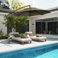 thumbnail image 2 of Mondawe 10ft Offset Cantilever Patio Umbrella,Patio Outdoor Market Umbrella UPF50+ UV Protection with Crank,Beige, 2 of 8