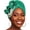 Green, variant on Pearl Flower African Hats Pre-Tied Turbans Stretchy Twisted Church Wedding Head Wraps for Women