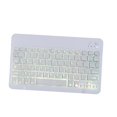 thumbnail image 1 of con retroiluminación LED sin cables para Pad Tablet PC Computadora Interruptores mecánicos portátiles para trabajo blanco Hugo Teclado bluetooth, 1 of 5