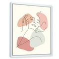 thumbnail image 3 of Designart 'Continuous One Line Portrait of Woman' Modern Framed Canvas Wall Art Print, 3 of 5