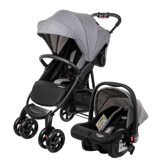 Sistema de Viaje Bolt Cosco Kids. Carriola (hasta 15 kg) con portabebé (hasta 13 kg), gris