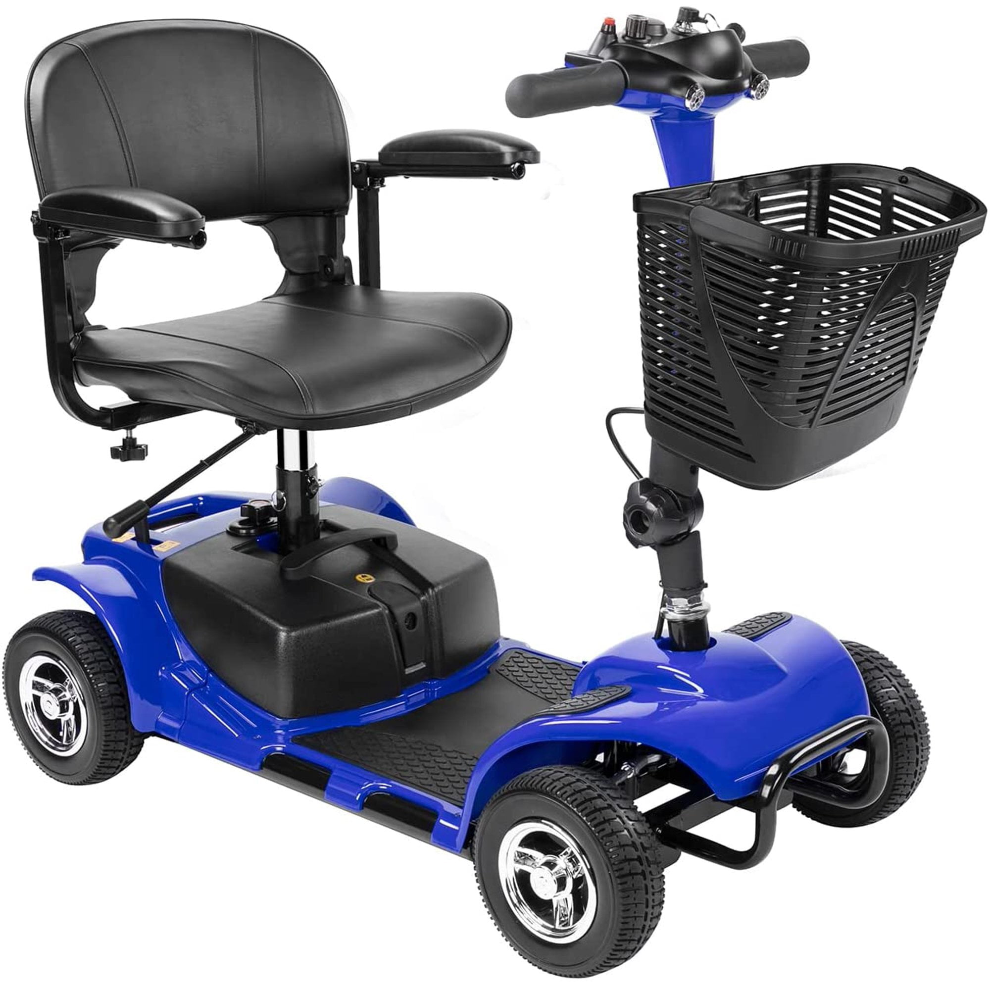 1inchome 4 Wheel Mobility Scooter for Seniors, Folding Electric Powered Wheelchair Device for Adults, Elderly, Gift Elderly, Blue - Walmart.com