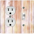 thumbnail image 1 of Metal Light Switch Plate Outlet Cover (Image of Beige Fir Fence FEN008), 1 of 13