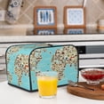 thumbnail image 6 of Balery World Travel Line Icons Map Pattern Oven Cover Kitchen Bread Machine Protector, 4 Slice Toaster Cover for Home, Anti Dust Fingerprint Coaster Cover, 6 of 7