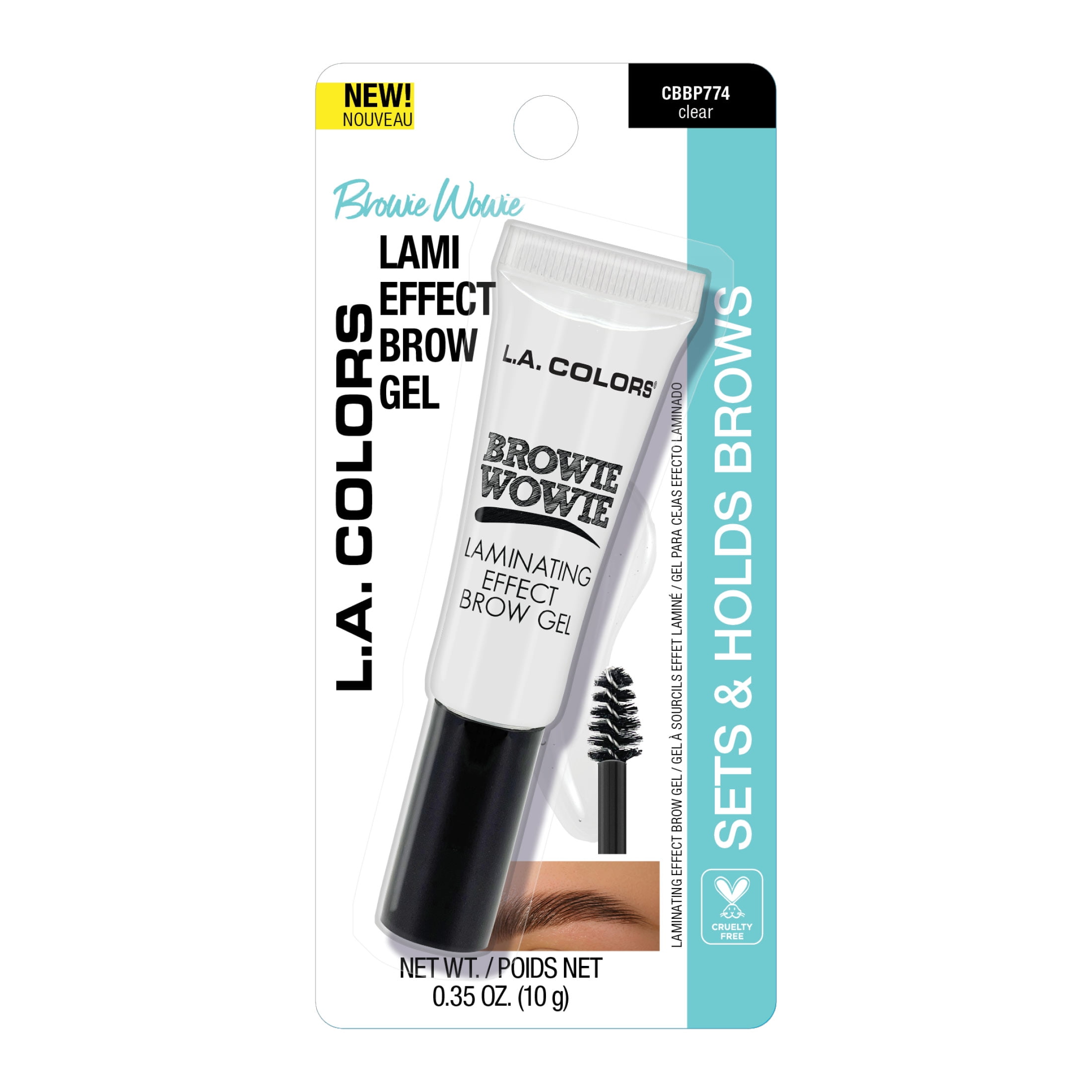 L.A. COLORS Brow Gel, Browie Wowie, Laminate Effect, 0.28 fl oz