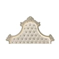 thumbnail image 5 of ACME Lucienne Velvet Upholstered Eastern King Bed with LED in Beige, 5 of 12