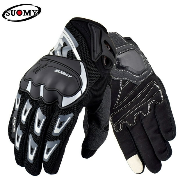 Guantes SUOMY transpirables para carreras de dedos completos guantes portatiles antideslizantes de calidad decorados con estilo talla grande XXL negro Tan Jianjun unisex Walmart en linea