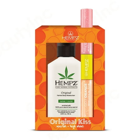 - Hempz Original Kiss Herbal Body Moisturizer & Lip gloss