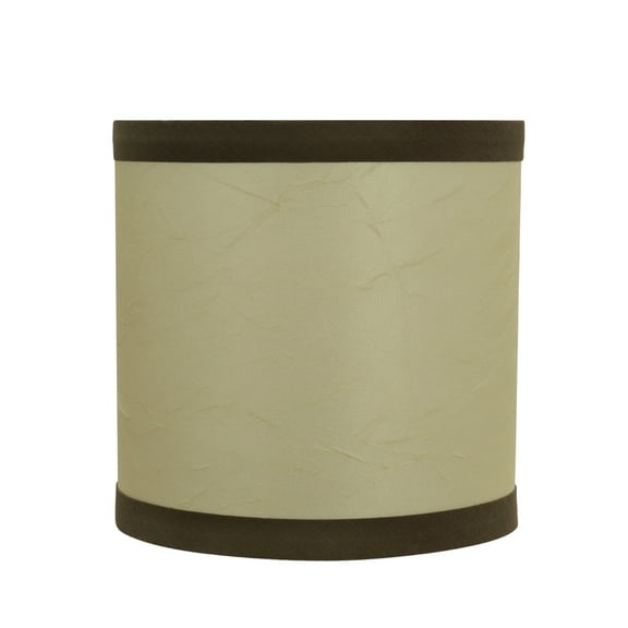 Aspen Creative 31194 Transitional Drum (Cylinder) Shaped Clip-On Construction Lamp Shade in Beige, 5" wide (5" x 5" x 5")