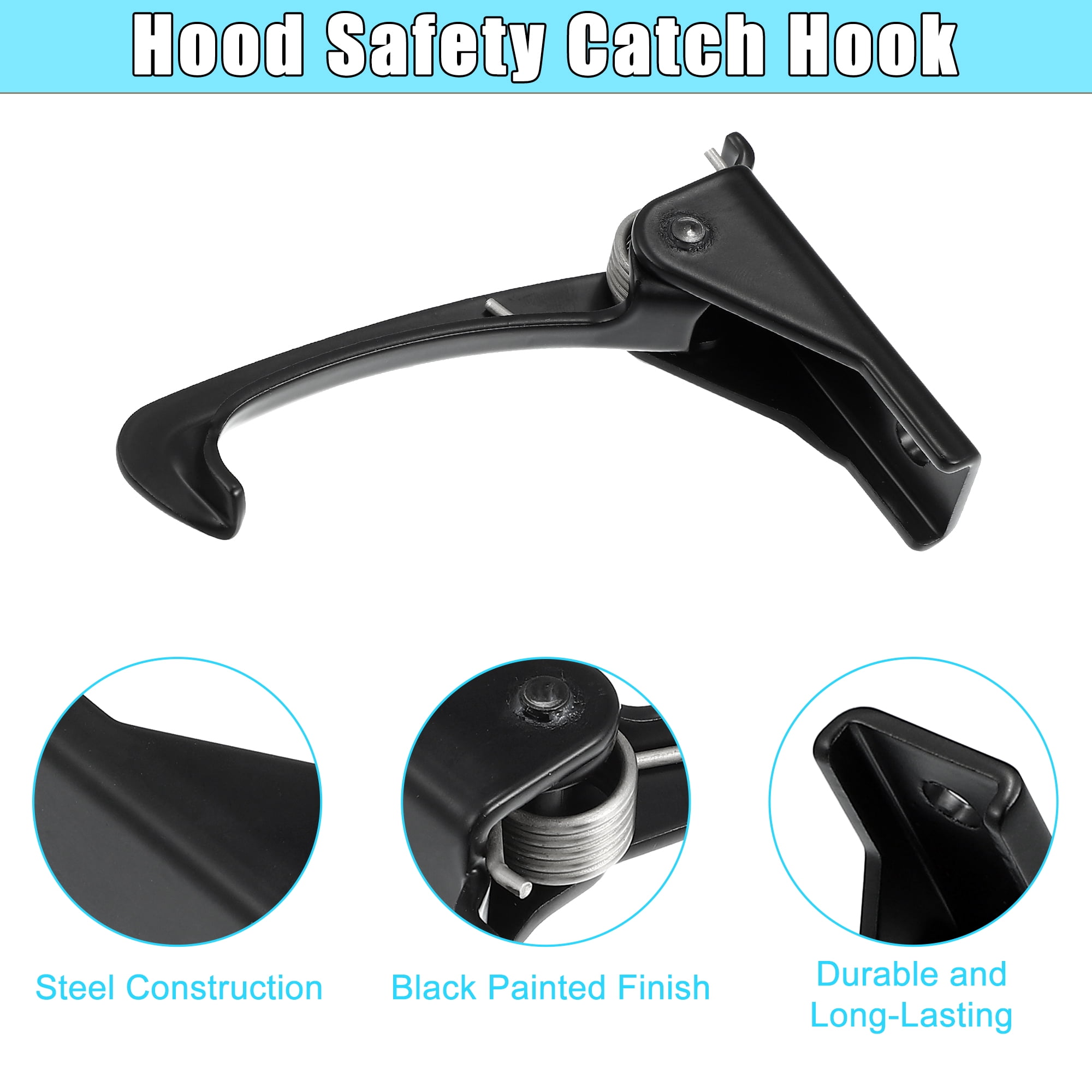 Unique Bargains Hood Safety Catch Latch Front Hood Safety Lock Hook for Jeep Wrangler