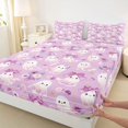 thumbnail image 4 of Manfei Cartoon Ghost Halloween Bed Sheets,Magic Witch Pattern Full Size Sheets,4-Piece,1 Flat Sheet,1 Fitted Sheet and 2 Pillowcases, 4 of 6