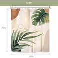 thumbnail image 5 of Fusion Boho Sage Green Shower Curtain 60Wx72L Inches, Abstract Bohemian Mid Century Bathroom Curtains, Plant Botanical Palm Leaf Cute Decor Fabric Shower Curtain Set Bathroom Rugs Waterproof 12 Hooks, 5 of 7