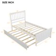 thumbnail image 4 of Dtwnek Twin Size Platform Bed with Trundle, White, 4 of 9