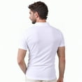 thumbnail image 4 of Men's 100 % Cotton Slim Polo Short Sleeve Shirt, White L, 1 Pack, 4 of 7