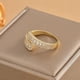 thumbnail image 5 of Jumpingount Anillo de apertura para mujer, decoración geométrica de circón, anillos de moda, decoraciones, joyería chapada para mujer, joyería para Ropa, zapatos y accesorios Miscelánea Jumpingount AP014809-00, 5 of 6