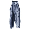 thumbnail image 1 of LilyLL Womens Casual Loose Pants Cotton Linen Jumpsuit Strappy Overalls Bib, 1 of 2